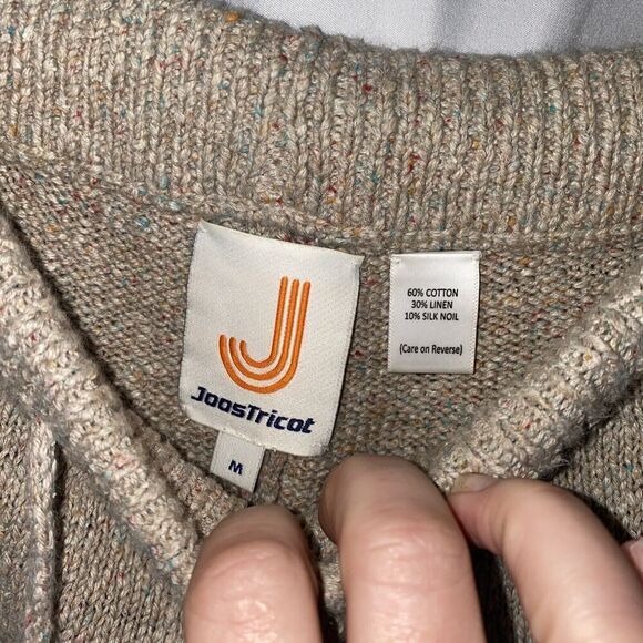 JoosTricot Speckled Linen & Cotton Blend Jogger Pant Medium - Picture 10 of 14